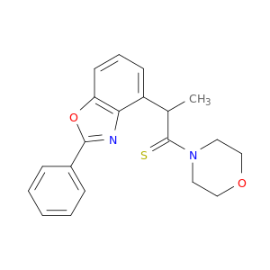 Morpholine, 4-[2-(2-phenyl-4-benzoxazolyl)-1-thioxopropyl]-