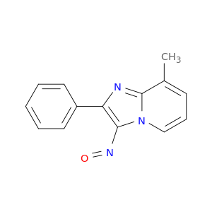 imidazo(1,2-a)pyridine, 8-methyl-3-nitroso-2-phenyl-