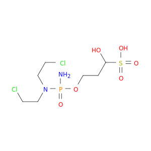 3-[amino-[bis(2-chloroethyl)amino]phosphoryl]oxy-1-hydroxy-propane-1-sulfonic acid