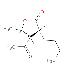 2(3H)-Furanone, 4-acetyl-3-butyldihydro-5-methyl-, (3R,4R,5S)-