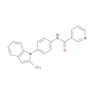 3-Pyridinecarboxamide, N-[4-(2-methyl-1H-indol-1-yl)phenyl]-