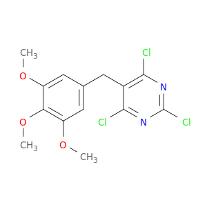 Pyrimidine, 2,4,6-trichloro-5-[(3,4,5-trimethoxyphenyl)methyl]-