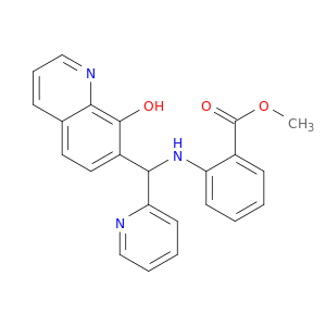 METHYL 2-(((8-HYDROXY-7-QUINOLINYL)(2-PYRIDINYL)METHYL)AMINO)BENZOATE
