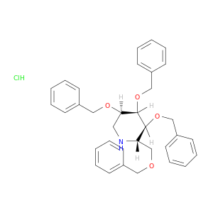 (2S,3S,4S,5R)-3,4,5-Tris(benzyloxy)-2-((benzyloxy)methyl)piperidine hydrochloride