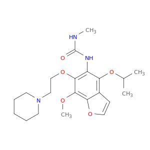 Urea,N-[7-methoxy-4-(1-methylethoxy)-6-[2-(1-piperidinyl)ethoxy]-5-benzofuranyl]-N'-methyl-
