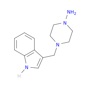 1-Piperazinamine, 4-(1H-indol-3-ylmethyl)-