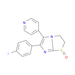 Imidazo[2,1-b]thiazole,6-(4-fluorophenyl)-2,3- dihydro-5-(4-pyridinyl)-,1-oxide