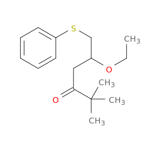 3-Hexanone, 5-ethoxy-2,2-dimethyl-6-(phenylthio)-