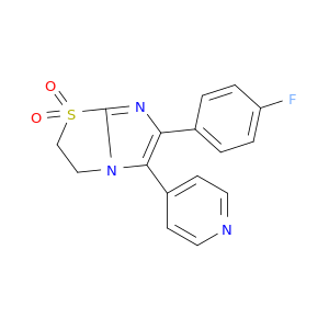 Imidazo(2,1-b)thiazole, 6-(4-fluorophenyl)-2,3-dihydro-5-(4-pyridinyl)-, 1,1-dioxide