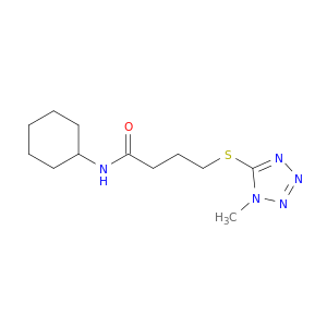 N-CYCLOHEXYL-4-((1-METHYL-1H-TETRAZOL-5-YL)THIO)BUTANAMIDE