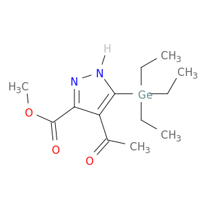 1H-Pyrazole-3-carboxylic acid, 4-acetyl-5-(triethylgermyl)-, methyl ester