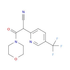 3-(Morpholin-4-yl)-3-oxo-2-[5-(trifluoromethyl)pyridin-2-yl]propanenitrile