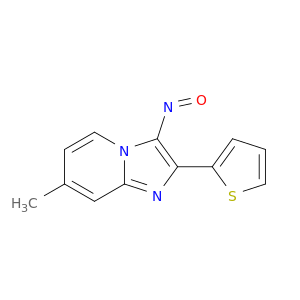 imidazo(1,2-a)pyridine, 7-methyl-3-nitroso-2-(2-thienyl)-