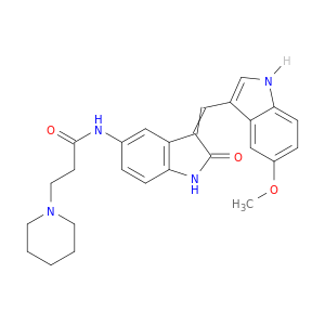 N-[2,3-二氢-3-[(5-甲氧基-1H-吲哚-3-基)亚甲基]-2-氧代-1H-吲哚-5-基]-1-哌啶丙酰胺