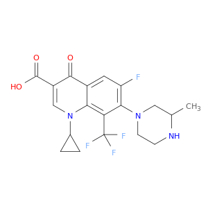 3-Quinolinecarboxylicacid,1-cyclopropyl-6-fluoro-1,4-dihydro-7-(3-methyl-1-piperazinyl)-4-oxo-8-(trifluoromethyl)-