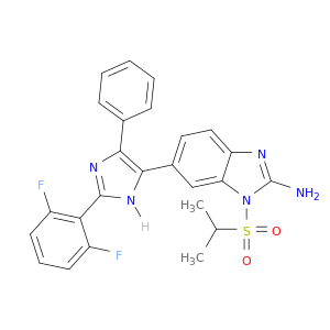 1H-BENZIMIDAZOL-2-AMINE, 6-[2-(2,6-DIFLUOROPHENYL)-4-PHENYL-1H-IMIDAZOL-5-YL]-1-[(1-METHYLETHYL)SULFONYL]-