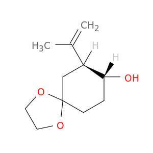 1,4-Dioxaspiro[4.5]decan-8-ol, 7-(1-methylethenyl)-, trans-