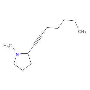 Pyrrolidine, 2-(1-heptynyl)-1-methyl-