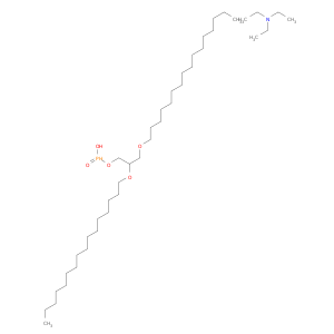 Phosphonic acid, mono(2,3-bis(hexadecyloxy)propyl) ester, (+-)-, compd. with N,N-diethylethanamine (1:1)