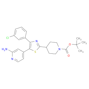4-[2-(1-BOC-PIPERIDIN-4-YL)-4-(3-CHLOROPHENYL)-1,3-THIAZOL-5-YL]-2-PYRIDYLAMINE