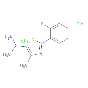 1-[2-(2-fluorophenyl)-4-methyl-1,3-thiazol-5-yl]ethan-1-amine dihydrochloride