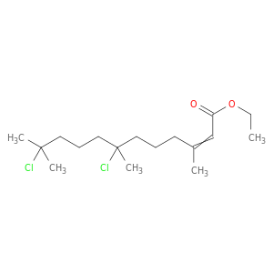 2-Dodecenoic acid, 7,11-dichloro-3,7,11-trimethyl-, ethyl ester