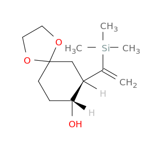 1,4-Dioxaspiro[4.5]decan-8-ol, 7-[1-(trimethylsilyl)ethenyl]-, trans-