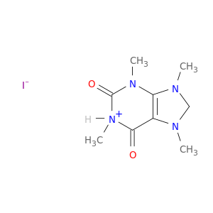 1H-Purinium, 2,3,6,9-tetrahydro-1,3,7,9-tetramethyl-2,6-dioxo-, iodide