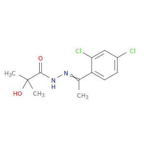 Propanoic acid,2-hydroxy-2-methyl-, 2-[1-(2,4-dichlorophenyl)ethylidene]hydrazide