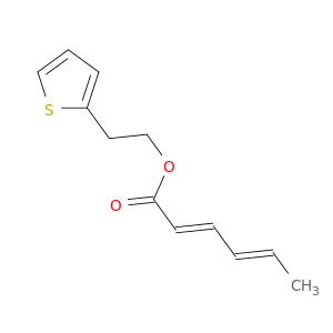 2,4-Hexadienoic acid, 2-(2-thienyl)ethyl ester, (E,E)-