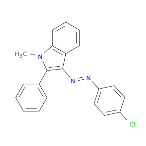 1H-Indole, 3-[(1E)-2-(4-chlorophenyl)diazenyl]-1-methyl-2-phenyl-