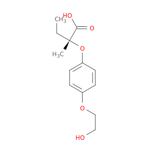 Butanoic acid, 2-[4-(2-hydroxyethoxy)phenoxy]-2-methyl-, (2R)-