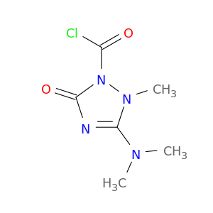 1H-1,2,4-Triazole-1-carbonyl chloride, 3-(dimethylamino)-2,5-dihydro-2-methyl-5-oxo- (9CI)