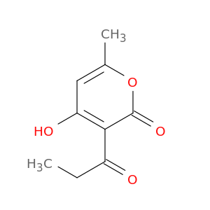 2H-Pyran-2-one, 4-hydroxy-6-methyl-3-(1-oxopropyl)-