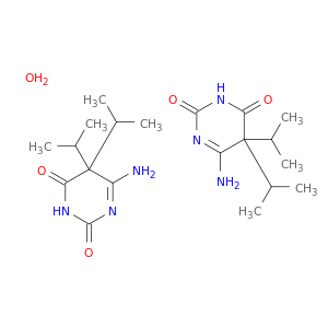 2,4(3H,5H)-Pyrimidinedione, 6-amino-5,5-bis(1-methylethyl)-, hydrate(2:1)