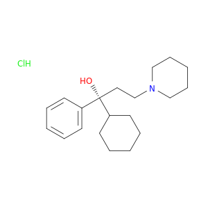 1-Piperidinepropanol, a-cyclohexyl-a-phenyl-, hydrochloride, (R)-(8CI,9CI)