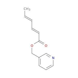 2,4-Hexadienoic acid, 3-pyridinylmethyl ester, (E,E)-