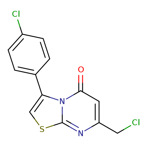 5H-Thiazolo[3,2-a]pyrimidin-5-one, 7-(chloromethyl)-3-(4-chlorophenyl)-