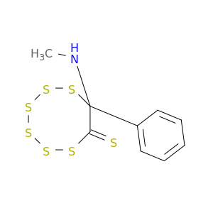 1,2,3,4,5,6-Hexathiocane-7-thione, 8-(methylamino)-8-phenyl-