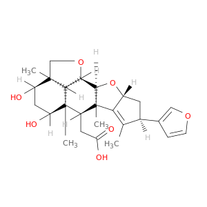 2H,3H-Cyclopenta[d']naphtho[1,8-bc:2,3-b']difuran-6-aceticacid,8-(3-furanyl)-2a,4,5,5a,6,6a,8,9,9a,10a,10b,10c-dodecahydro-3,5-dihydroxy-2a,5a,6a,7-tetramethyl-,(2aR,3R,5S,5aR,6R,6aR,8R,9aR,10aS,10bR,10cR)- (9CI)