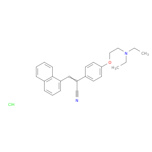1-Naphthaleneacrylonitrile,a-[p-[2-(diethylamino)ethoxy]phenyl]-,hydrochloride (7CI,8CI)