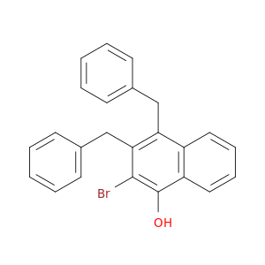 1-Naphthalenol, 2-bromo-3,4-bis(phenylmethyl)-