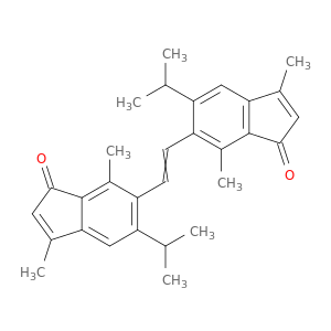 1H-Inden-1-one, 6,6'-(1,2-ethenediyl)bis[3,7-dimethyl-5-(1-methylethyl)-