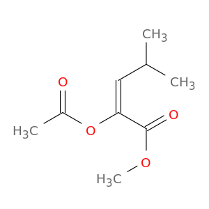 2-Pentenoic acid, 2-(acetyloxy)-4-methyl-, methyl ester, (2Z)-