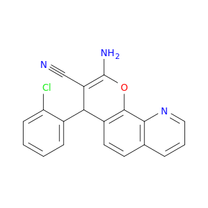 4H-Pyrano[3,2-h]quinoline-3-carbonitrile, 2-amino-4-(2-chlorophenyl)-