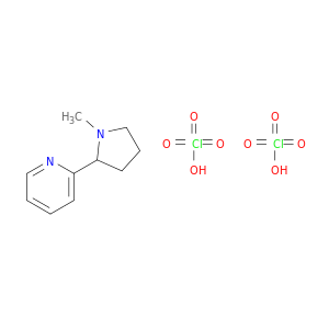Pyridine, 2-(1-methyl-2-pyrrolidinyl)-, perchlorate (1:2)