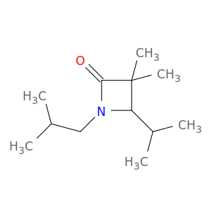 2-Azetidinone, 3,3-dimethyl-4-(1-methylethyl)-1-(2-methylpropyl)-