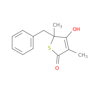 2(5H)-Thiophenone, 4-hydroxy-3,5-dimethyl-5-(phenylmethyl)-