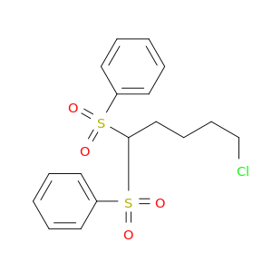 Benzene, 1,1'-[(5-chloropentylidene)bis(sulfonyl)]bis-