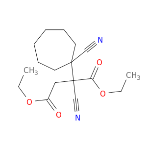 Butanedioic acid, 2-cyano-2-(1-cyanocycloheptyl)-, diethyl ester